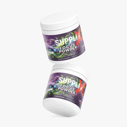 SUPPLI-X Focus Powder | Alpha-GPC, L-Theanine & Natural Caffeine | Sour Candy | 150g