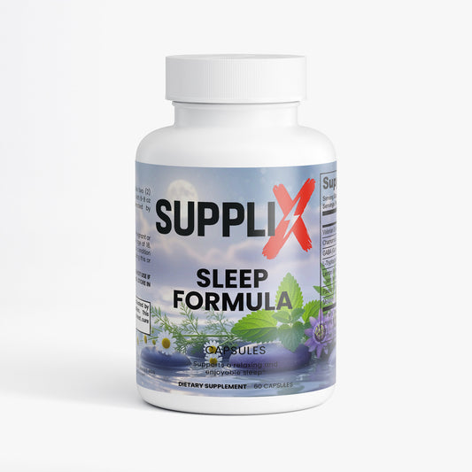 SUPPLI-X Sleep Formula | Valerian, Melatonin, GABA & L-Tryptophan | 60 Capsules