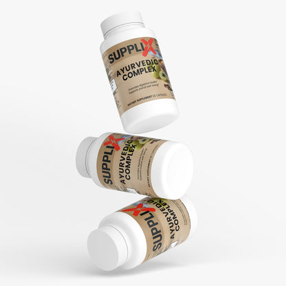 SUPPLI-X Ayurvedic Complex | Ashwagandha, Turmeric, Brahmi & Shilajit | 60 Capsules