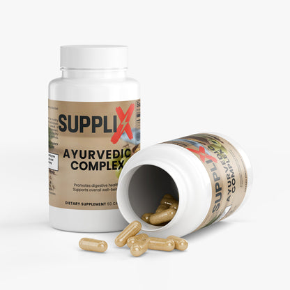 SUPPLI-X Ayurvedic Complex | Ashwagandha, Turmeric, Brahmi & Shilajit | 60 Capsules
