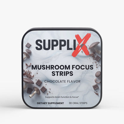 SUPPLI-X Mushroom Focus Strips | Lion's Mane, Cordyceps, Maitake & Shiitake | 30 Strips