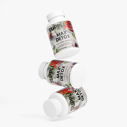 SUPPLI-X Max Detox | Acai Berry, Psyllium, Chlorella & Aloe | 60 Capsules
