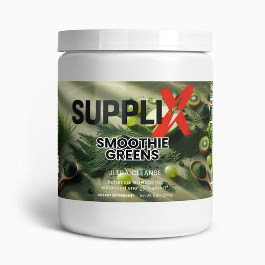 SUPPLI-X Ultra Cleanse Smoothie Greens | 40+ Superfoods, Grasses & Adaptogens | 250g