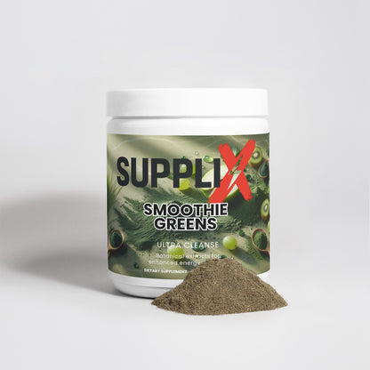 SUPPLI-X Ultra Cleanse Smoothie Greens | 40+ Superfoods, Grasses & Adaptogens | 250g