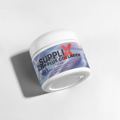 SUPPLI-X Sleep Plus Collagen Cream | Melatonin, Collagen, Hyaluronic Acid & Lavender | 2 oz