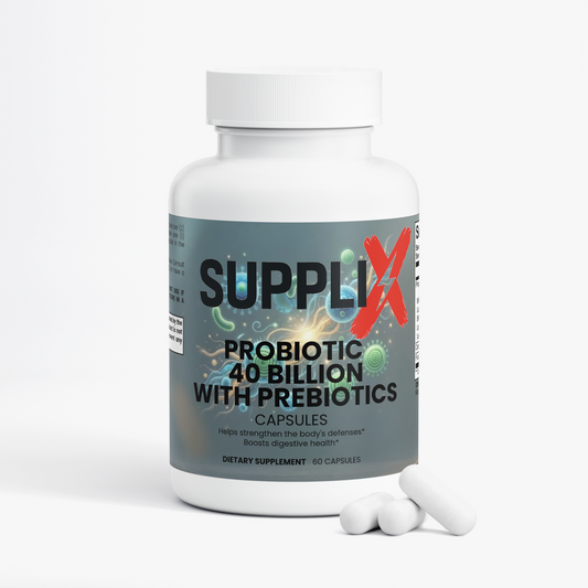 SUPPLI-X Probiotic 40 Billion CFU with Prebiotics | MAKTREK Bi-Pass | 60 Capsules