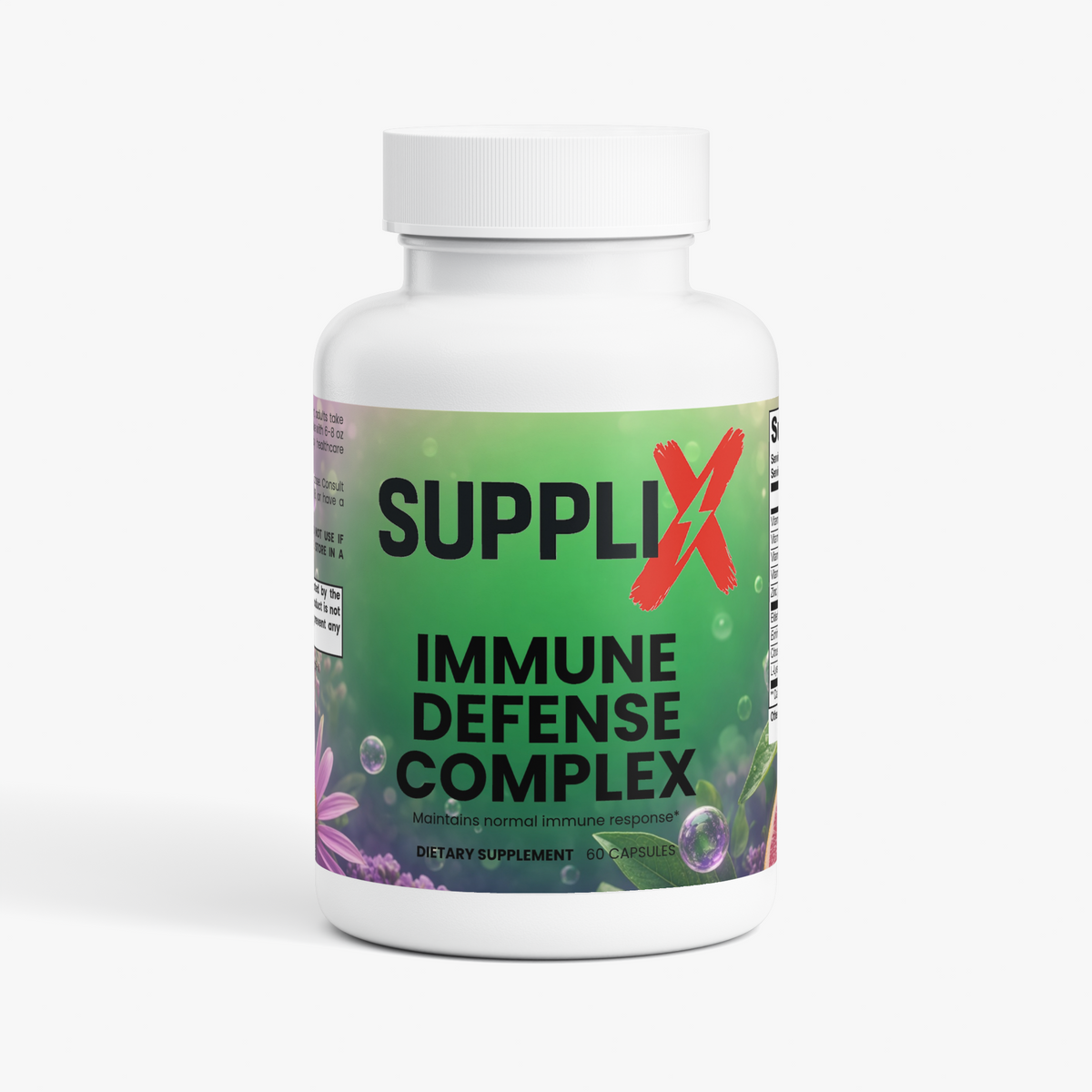 SUPPLI-X Immune Defense Complex | Vitamin C, D3, Zinc, Elderberry & Echinacea | 60 Capsules