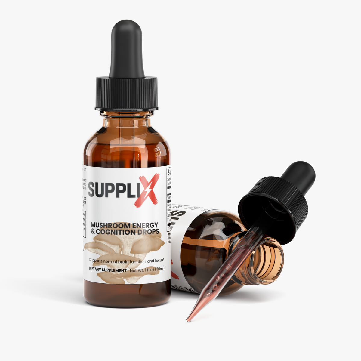 SUPPLI-X Lion's Mane & Cordyceps Drops – Alpha GPC & B12 | 30ml