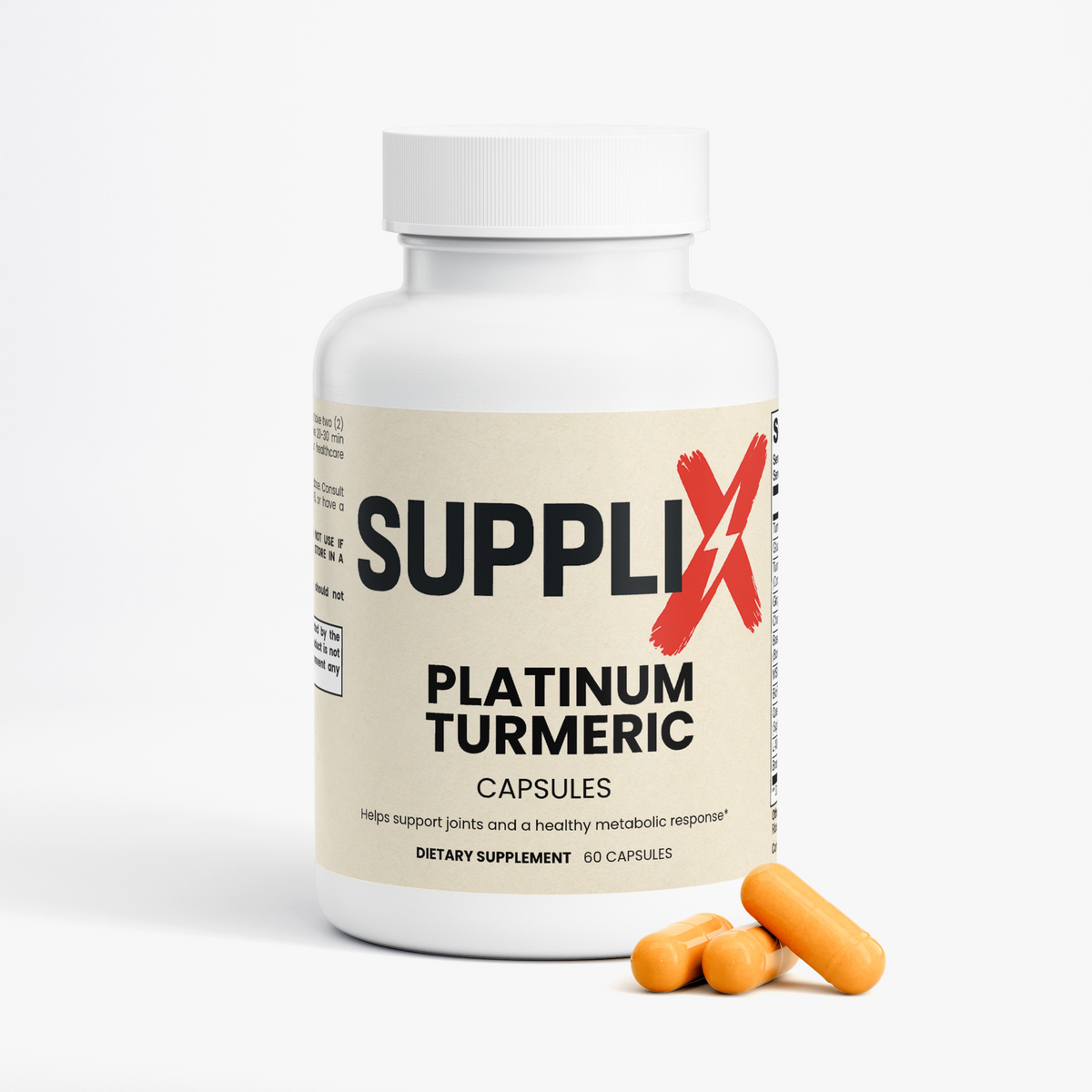 SUPPLI-X Platinum Turmeric with BioPerine – turmeric curcumin capsules