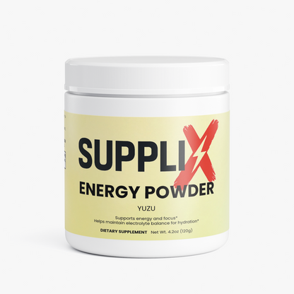 SUPPLI-X Energy Powder Yuzu tub, natural caffeine & electrolytes