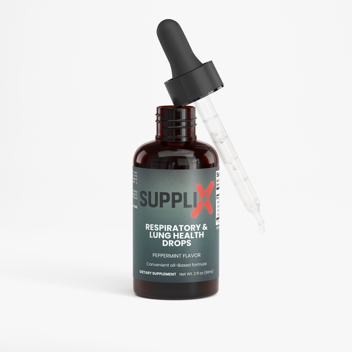 SUPPLI-X mullein drops with peppermint & menthol in MCT oil – product photo