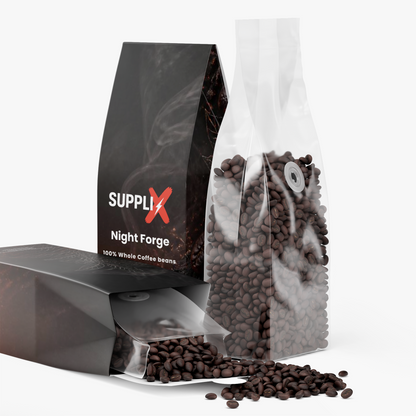 SUPPLI-X Night Forge 100% Arabica whole bean coffee from Brazil and Mexico