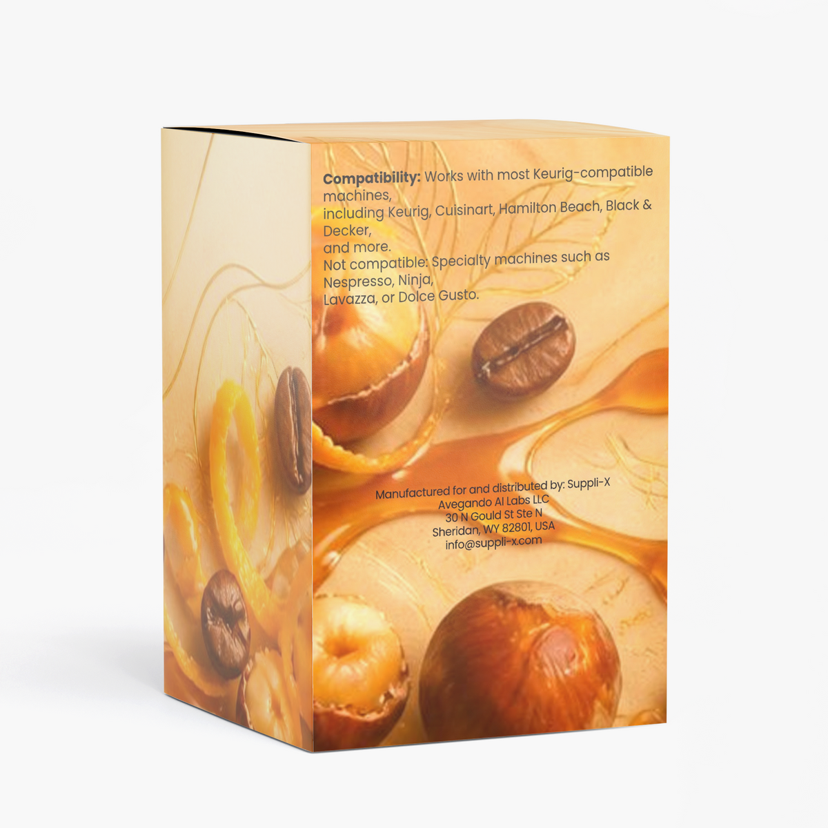SUPPLI-X Hazel Crown medium roast coffee pods, box of 12