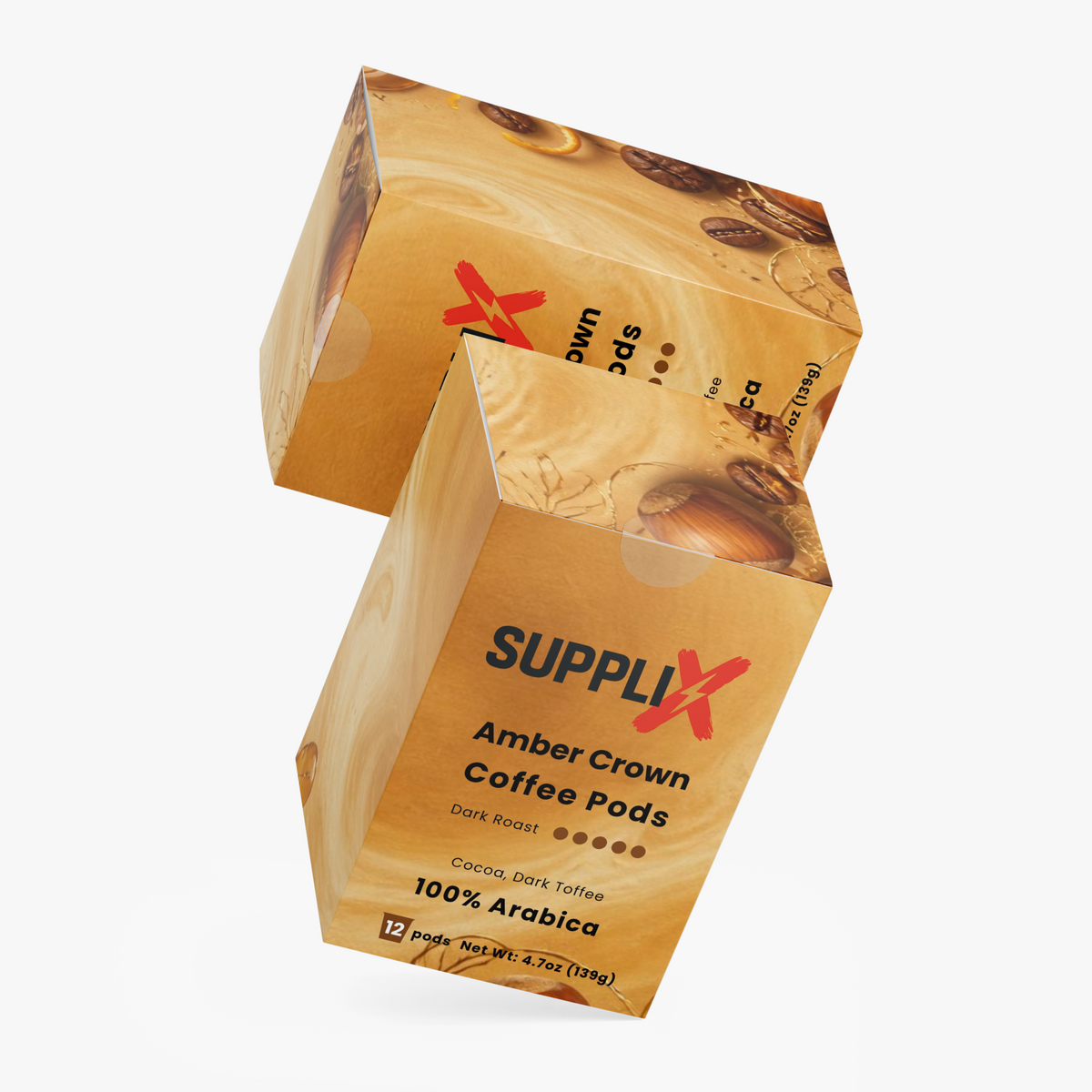 SUPPLI-X Amber Crown single-serve pods for Keurig-compatible brewers