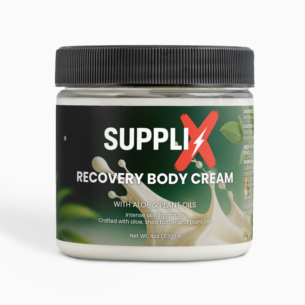 SUPPLI-X Recovery Body Cream | Aloe & Plant Oils | 4 oz