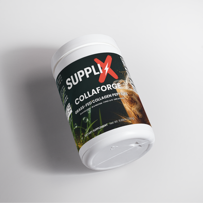 SUPPLI-X CollaForge Grass-Fed Collagen Peptides – collagen powder close-up