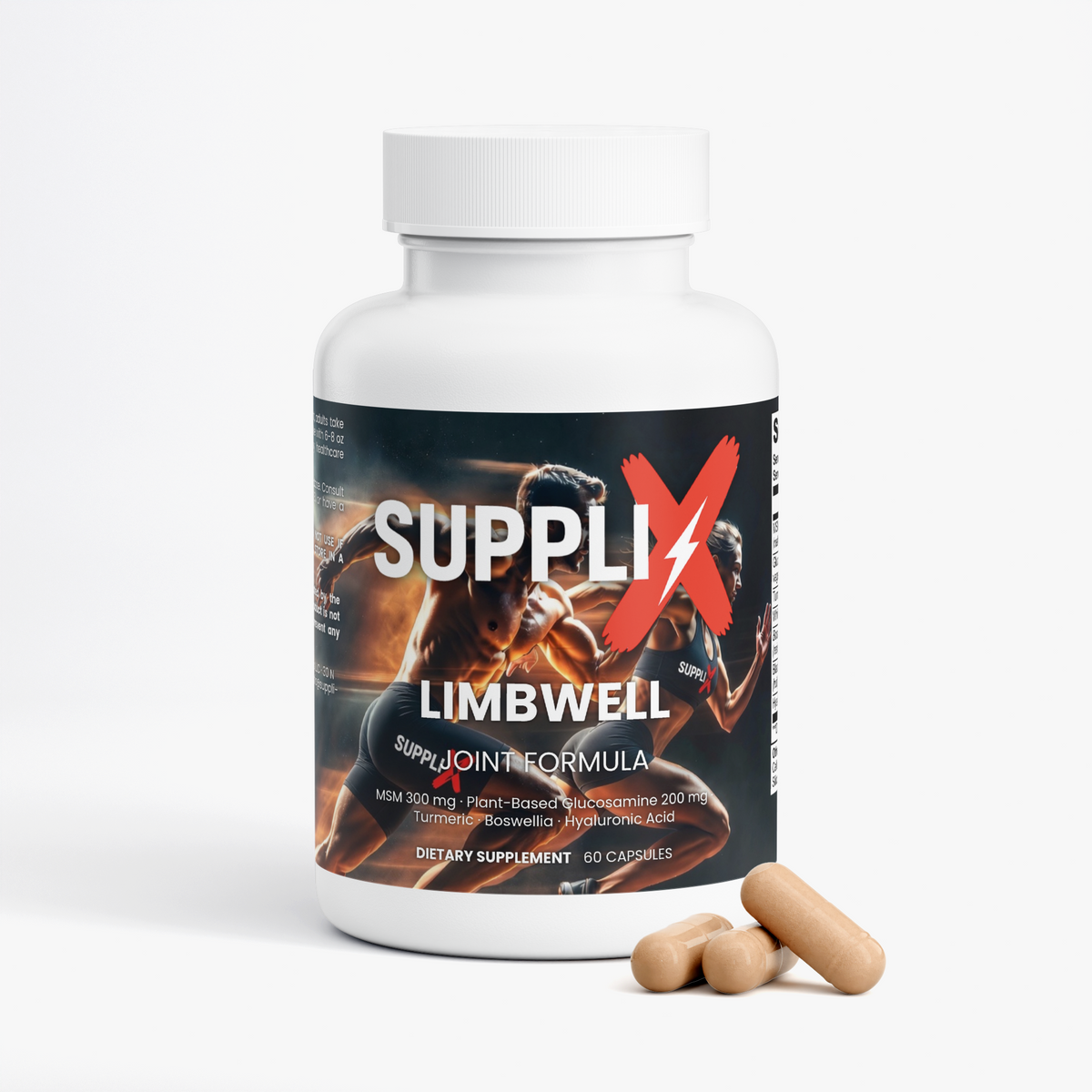 SUPPLI-X Limbwell Joint Formula – bottle angled view showing the Limbwell label