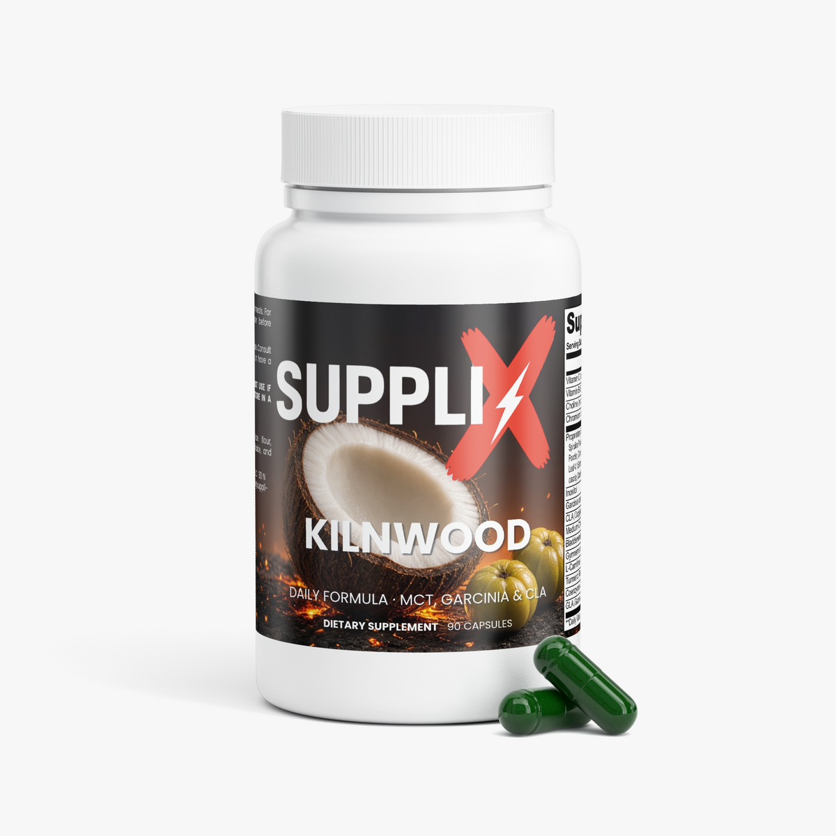 SUPPLI-X Kilnwood Daily Formula – MCT, Garcinia & CLA capsules, product photo