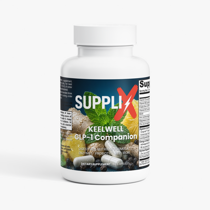 SUPPLI-X Keelwell GLP-1 Companion 60 capsules – digestive & nutrient formula – front of bottle