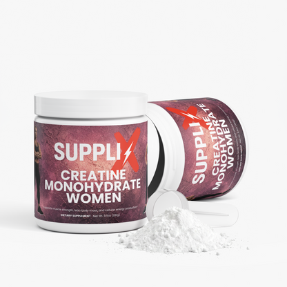 SUPPLI-X Creatine Monohydrate for Women label detail, suggested use and directions