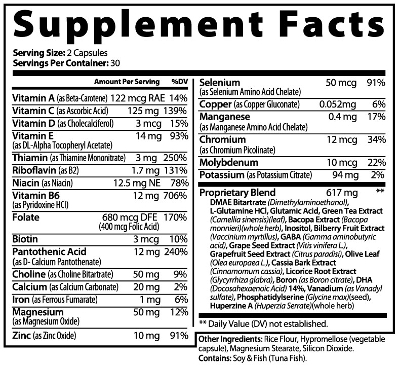 SUPPLI-X Brain & Focus Formula - Suppli-X Fuel Your Edge