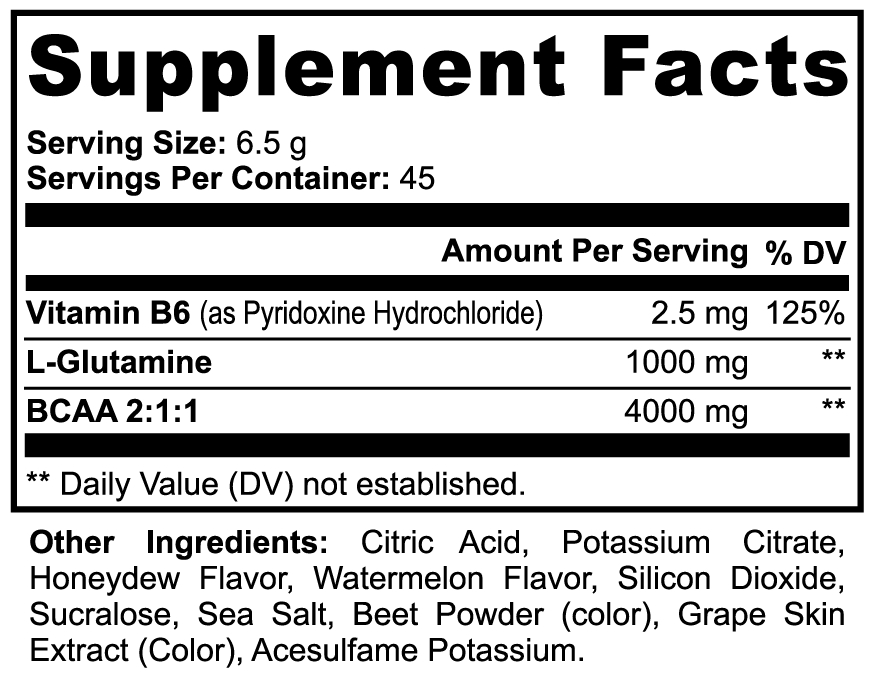 SUPPLI-X BCAA Post-Workout Premium Formel Honeydew & Watermelon - Suppli-X Fuel Your Edge