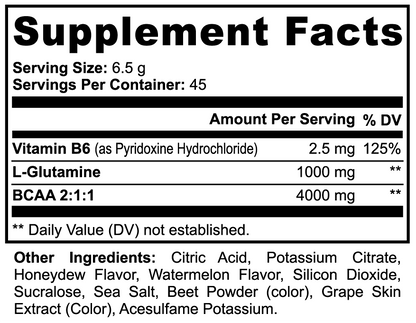 SUPPLI-X BCAA Post-Workout Premium Formel Honeydew & Watermelon - Suppli-X Fuel Your Edge