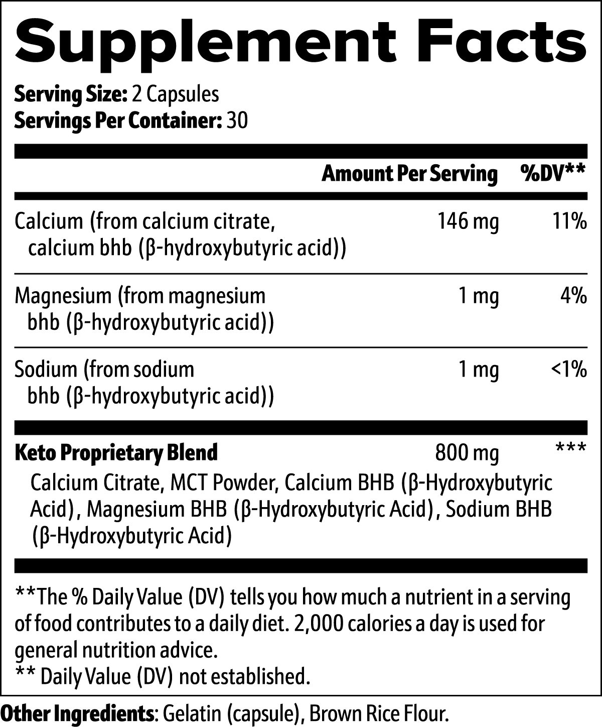 SUPPLI-X Keto BHB | Exogenous BHB Salts + MCT Powder | 60 Capsules