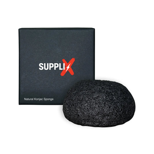 Soft, rounded natural konjac sponge made from biodegradable root fibers, ideal for daily facial exfoliation, impurity removal