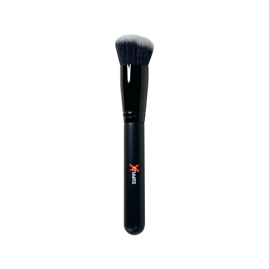 Angled dense synthetic stipple foundation brush blending cream makeup for streak-free flawless skin, hypoallergenic US-made w