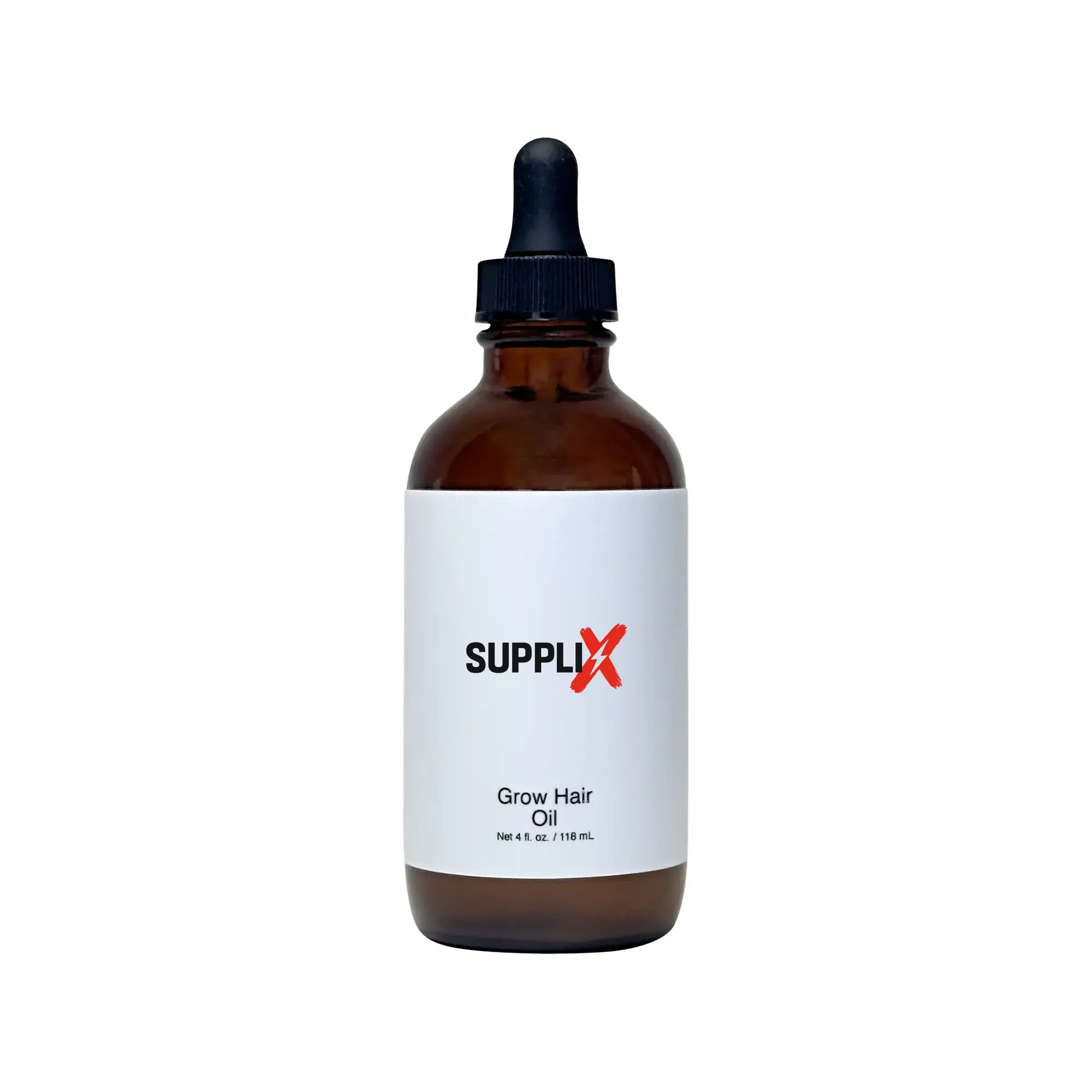 Premium SUPPLI-X Hair Care Oil bottle with rosemary and avocado extracts, nourishing scalp for accelerated Hair Care, reduc