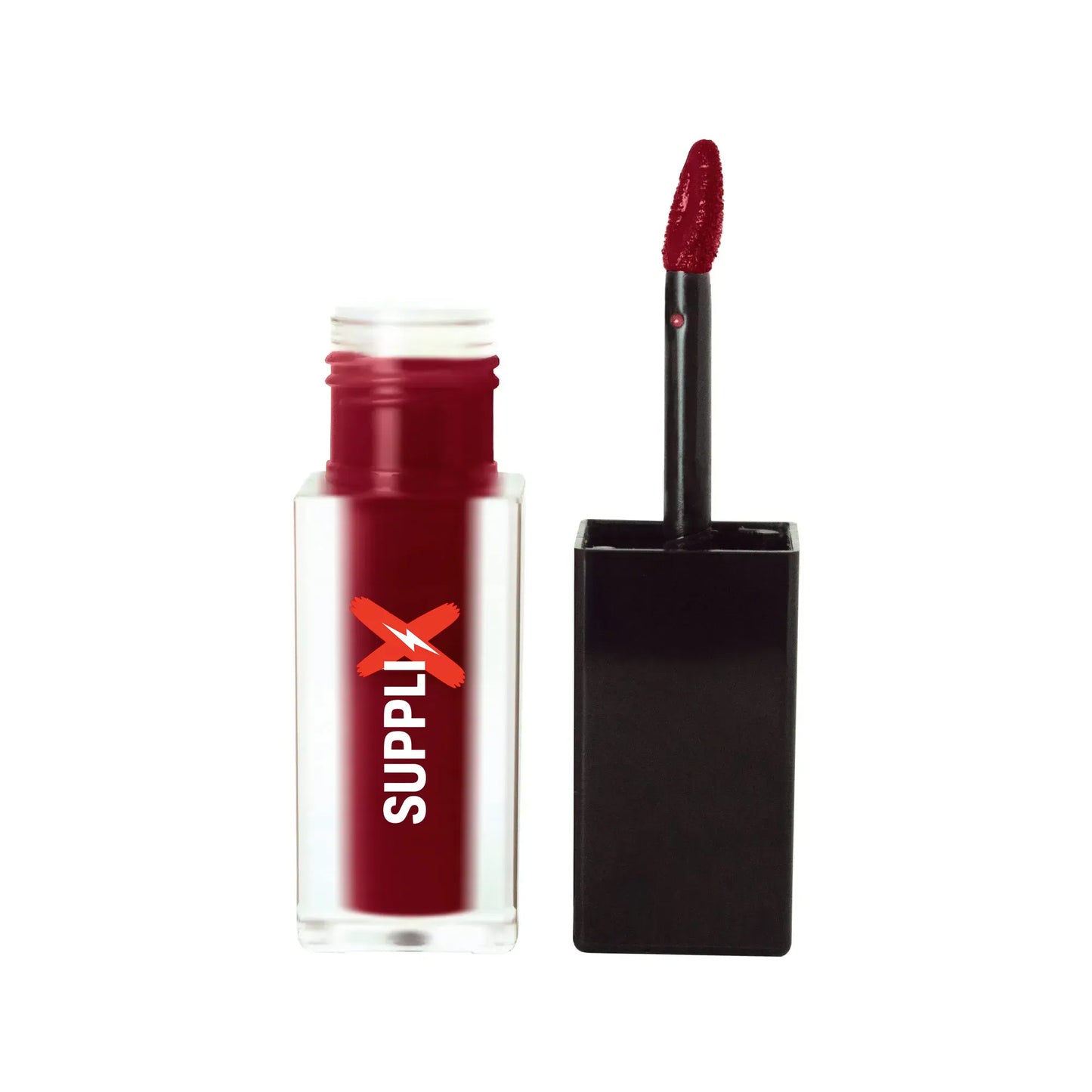 Intense dark sienna matte lip stain with doe applicator, showing buildable pigment-rich color and vitamin E hydration for vel