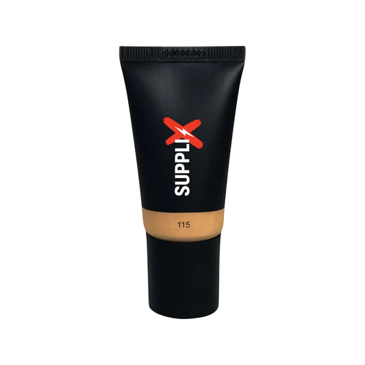 Close-up of SUPPLI-X Tinted Moisturizer - Mile Beach tube on beachy background, showcasing sheer lightweight coverage with ni