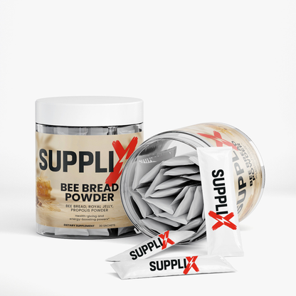 SUPPLI-X Bee Bread Powder | Bee Bread, Royal Jelly & Propolis | 30 Sachets