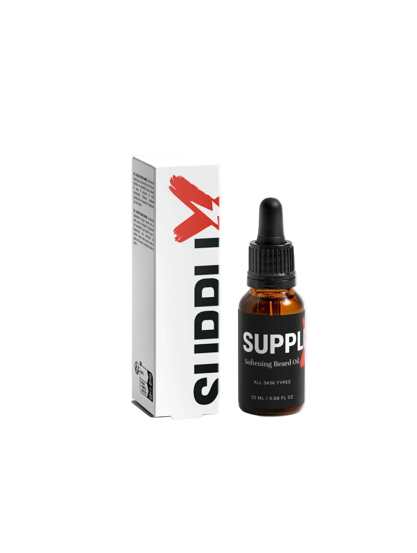 SUPPLI-X Hemp CBD Beard Oil bottle for non-greasy mens beard care
