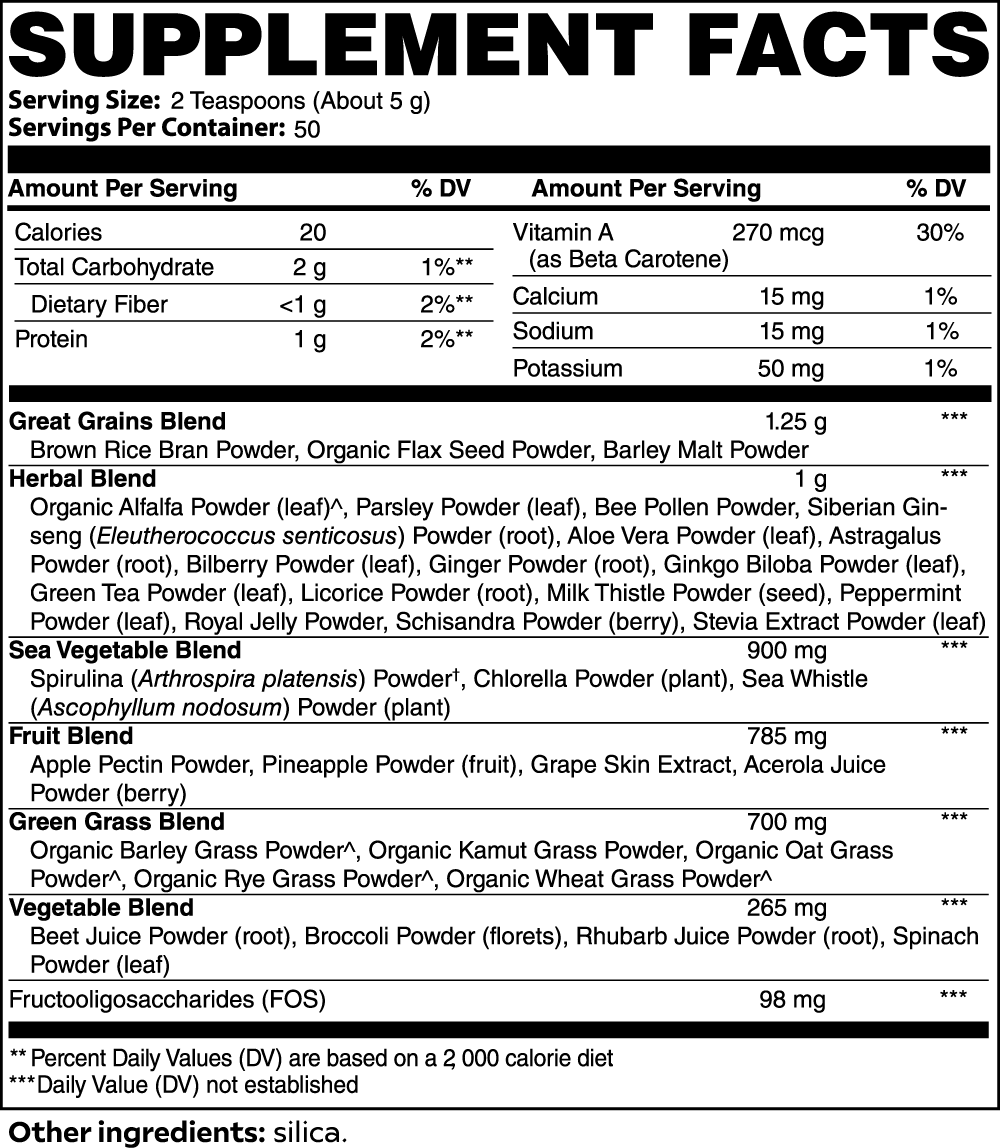 SUPPLI-X Ultra Cleanse Smoothie Greens | 40+ Superfoods, Grasses & Adaptogens | 250g