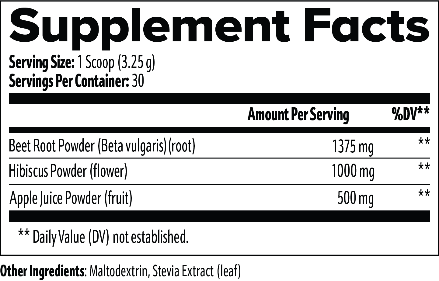 SUPPLI-X Beetroot Powder | Beet Root + Hibiscus + Apple | Stevia-Sweetened | 170g