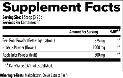 SUPPLI-X Beetroot Powder | Beet Root + Hibiscus + Apple | Stevia-Sweetened | 170g