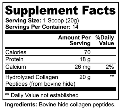 SUPPLI-X Grass-Fed Hydrolyzed Collagen Peptides | Types 1 & 3 | 280g