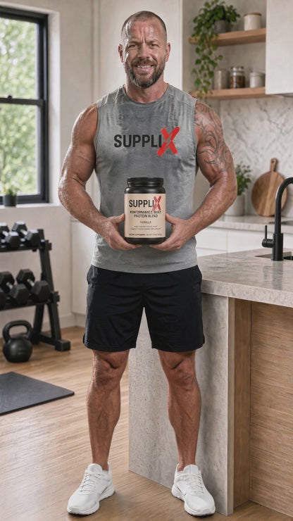 SUPPLI-X Performance Whey Protein Powder | Isolate & Concentrate Blend, 22g Protein | Vanilla | 1.06 lb