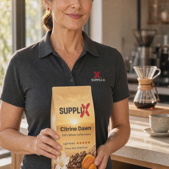 SUPPLI-X Citrine Dawn light roast whole bean coffee – product video