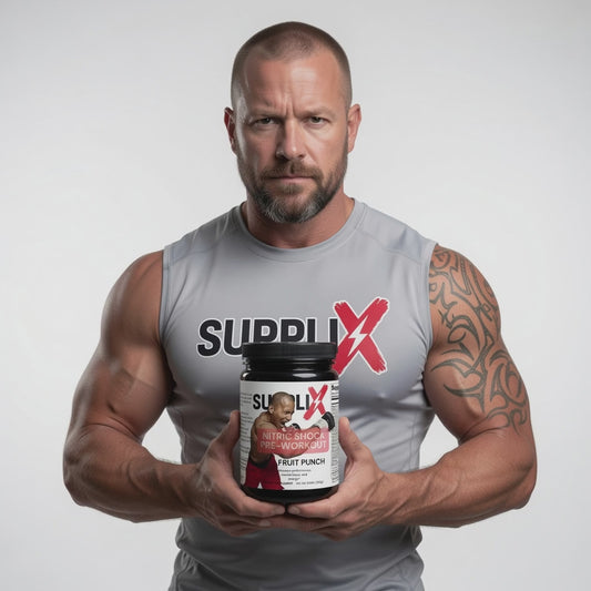 SUPPLI-X Nitric Shock Pre-Workout | Fruit Punch | 30 Servings | Pump, Focus & Endurance