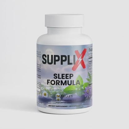 SUPPLI-X Sleep Formula bottle with Valerian, Melatonin, GABA and L-Tryptophan