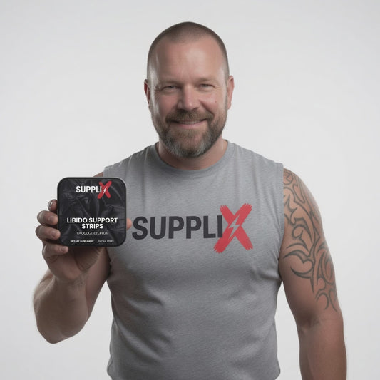 SUPPLI-X Intimate Wellness Strips | Cordyceps 50mg, Shilajit 50mg & Oyster Peptide | Chocolate | 30 Strips