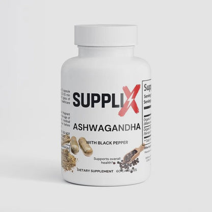 SUPPLI-X KSM-66 Ashwagandha – Premium Adaptogen for Cortisol Control, Stress Relief & Deep Sleep