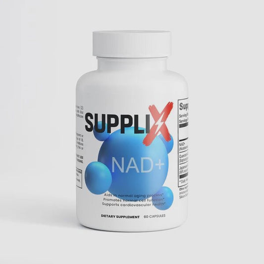 SUPPLI-X NAD+ supplement product image for daily wellness routines, cellular energy, and daily vitality support