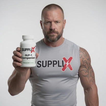 SUPPLI-X GLP-1 Companion | Digestive Enzymes + Probiotics + Methylated B Vitamins + Ashwagandha | UL GMP Certified | 60 Capsules