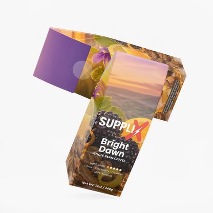 SUPPLI-X Bright Dawn 12 oz coffee bag, alternate view