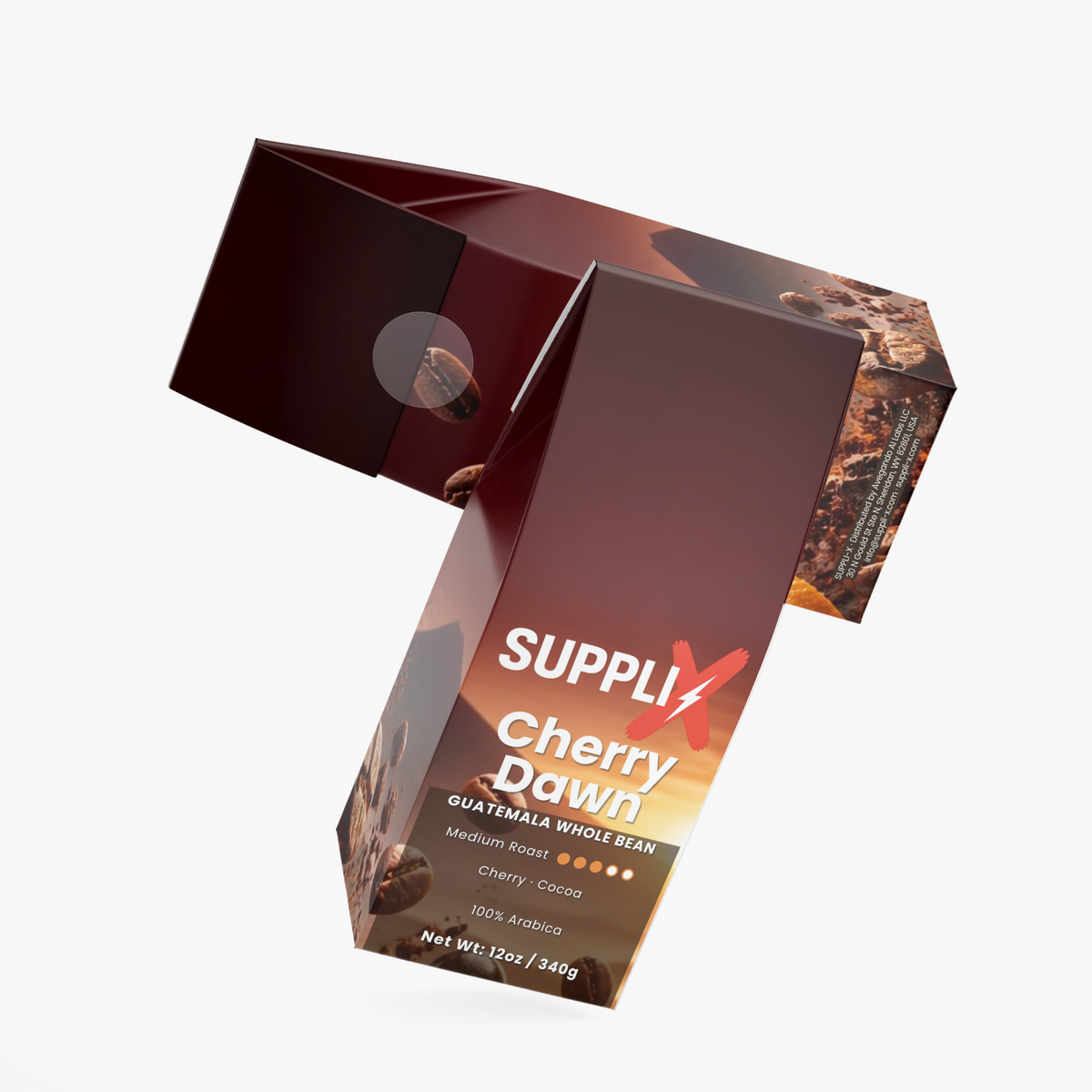 SUPPLI-X Cherry Dawn 12 oz coffee bag, alternate view