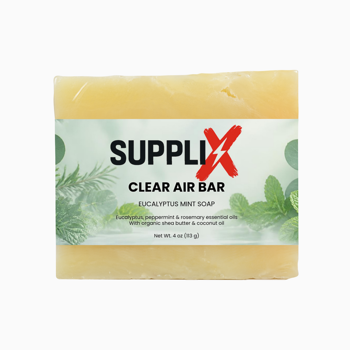 SUPPLI-X Clear Air Bar – eucalyptus mint soap with peppermint and rosemary essential oils, 4 oz